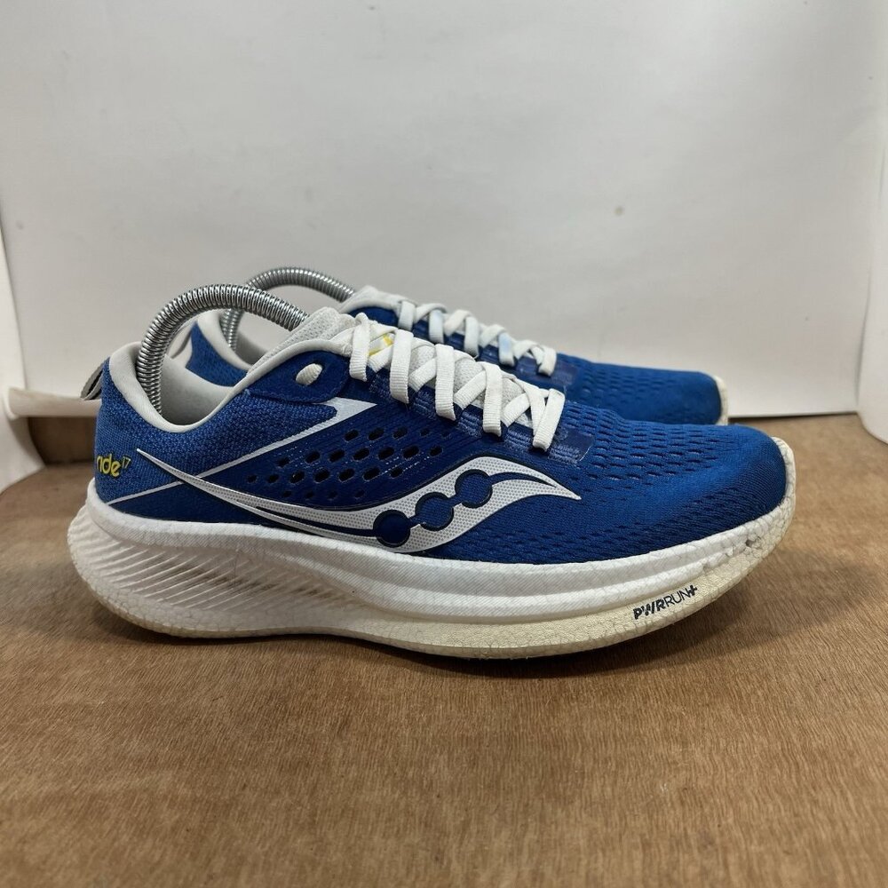 Saucony Ride 17 Womens Size 9 Running Shoes Cobalt Blue White